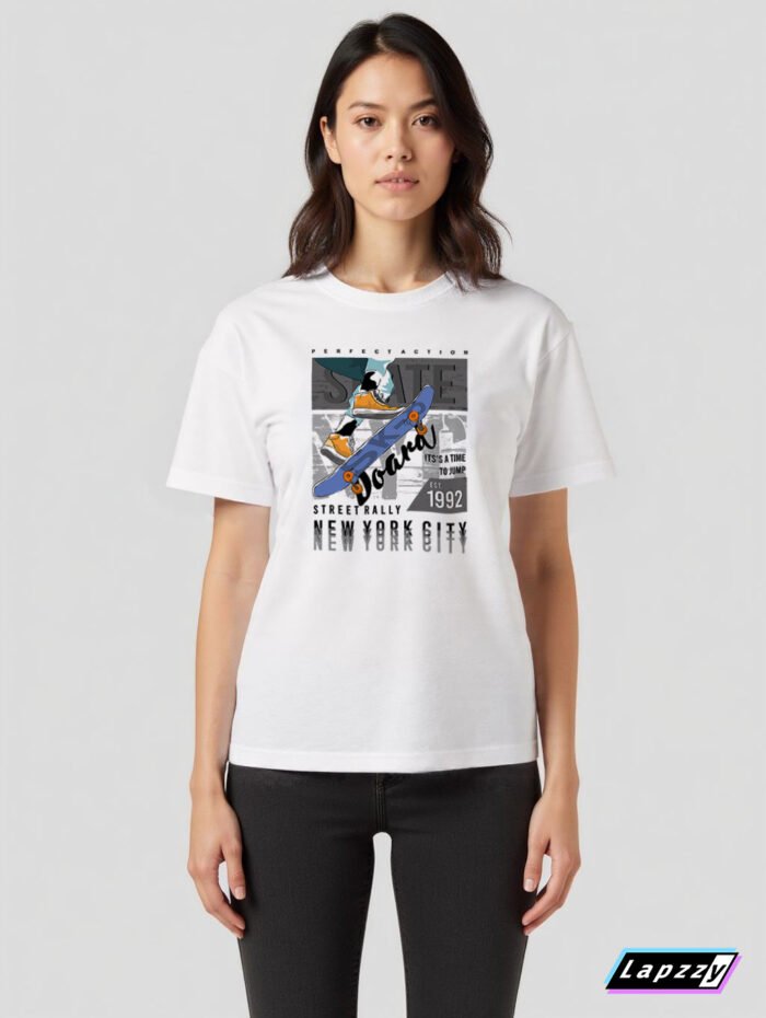 Skate City Unisex White Tee