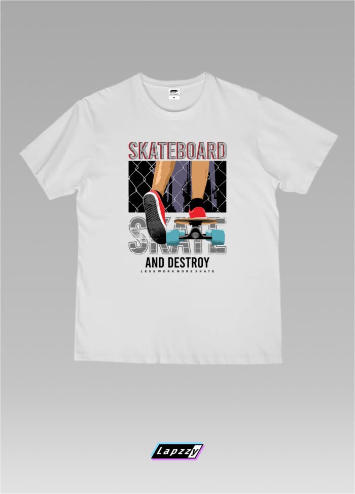 Skate And Destory Unisex White Tee