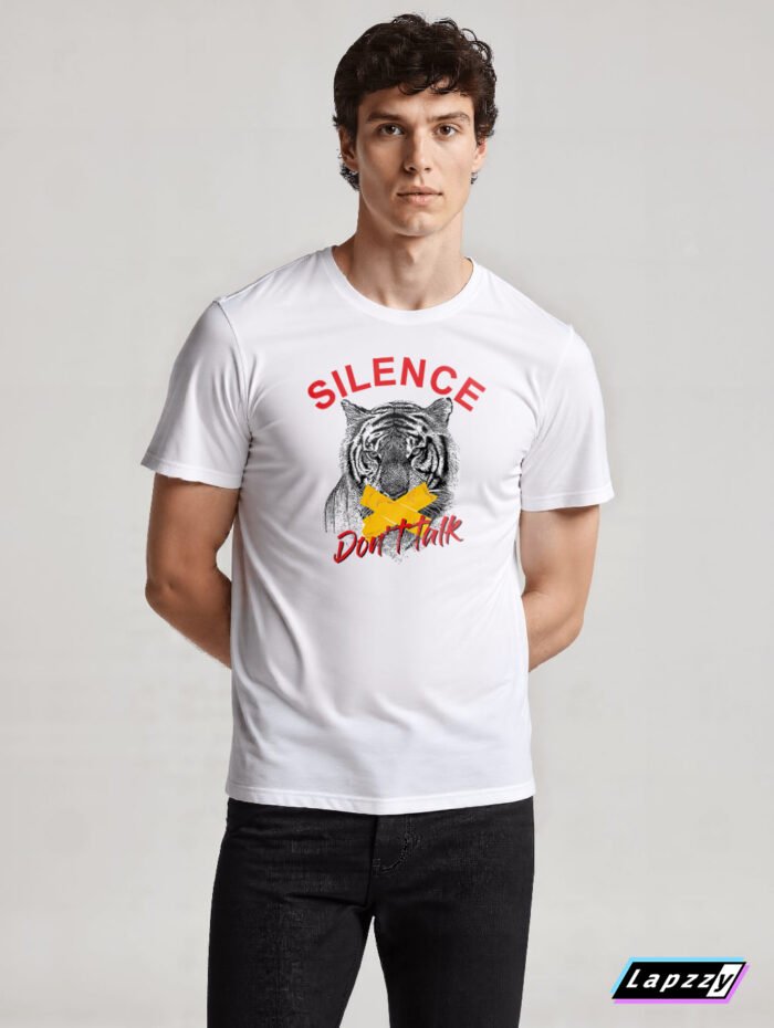 Slience Dont Talk Unisex White Tee