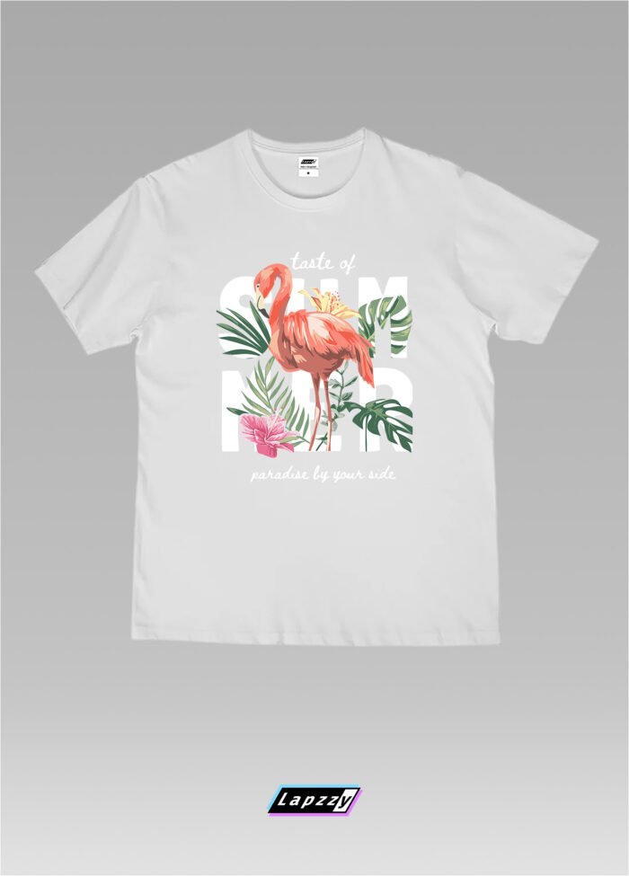 Summer Chill Crane Unisex White Tee