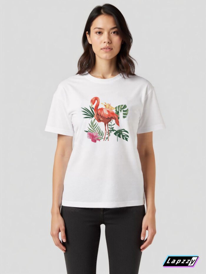Summer Chill Crane Unisex White Tee