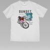 Sunset Riding Unisex White Tee