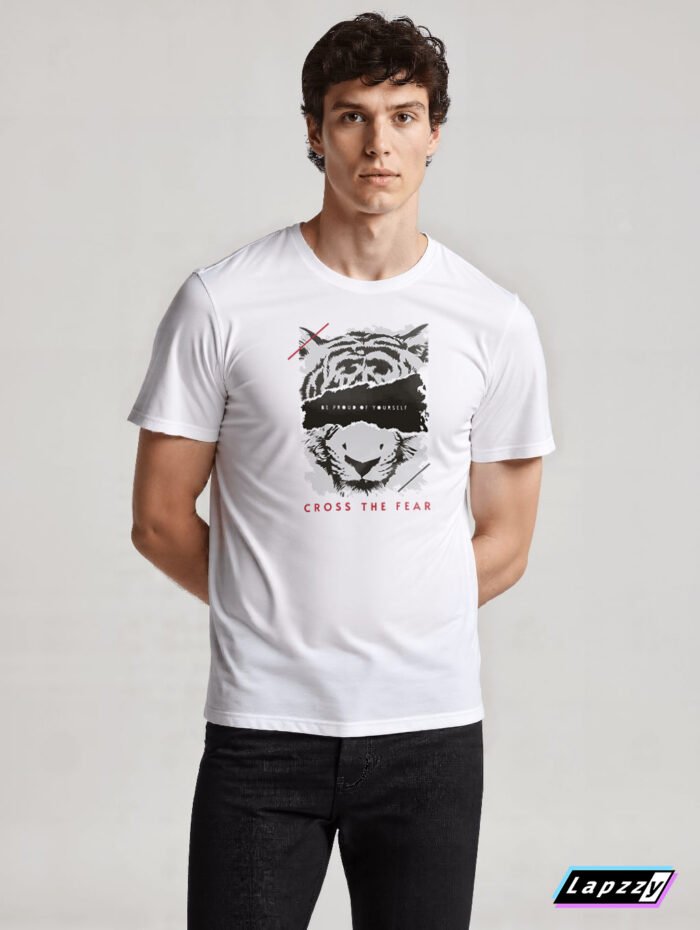 Tiger Cross The Fear Unisex White Tee