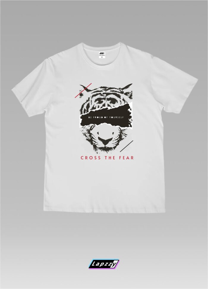 Tiger Cross The Fear Unisex White Tee
