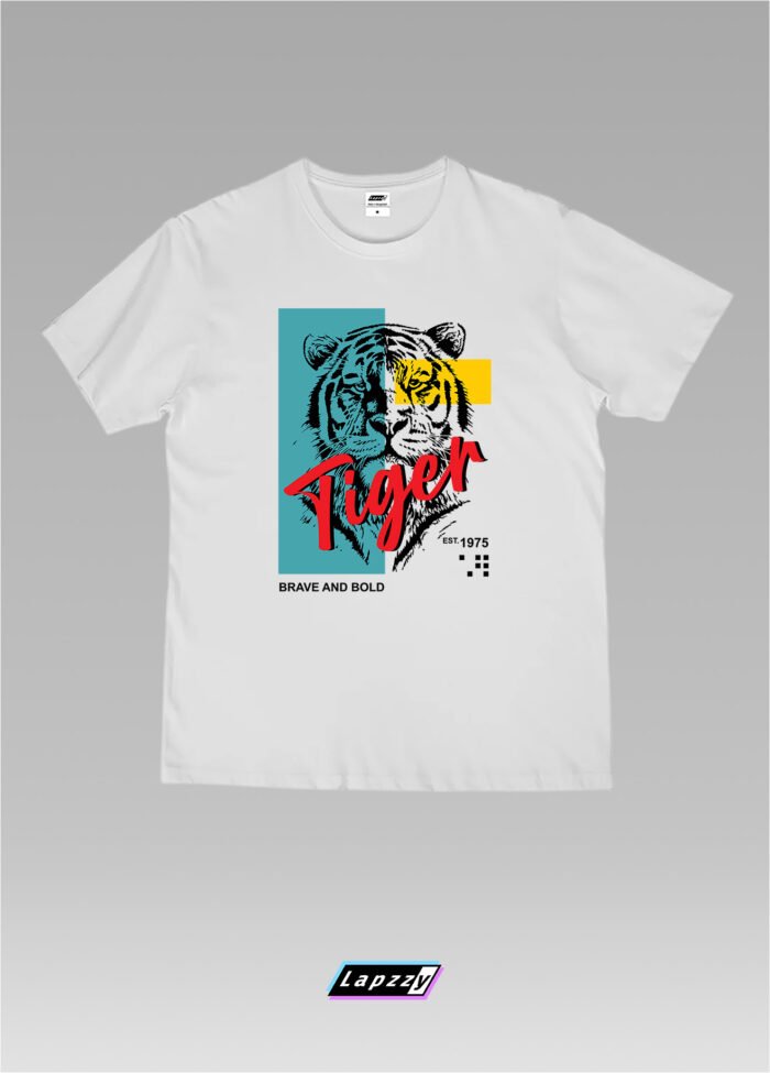 Tiger Unisex White Tee