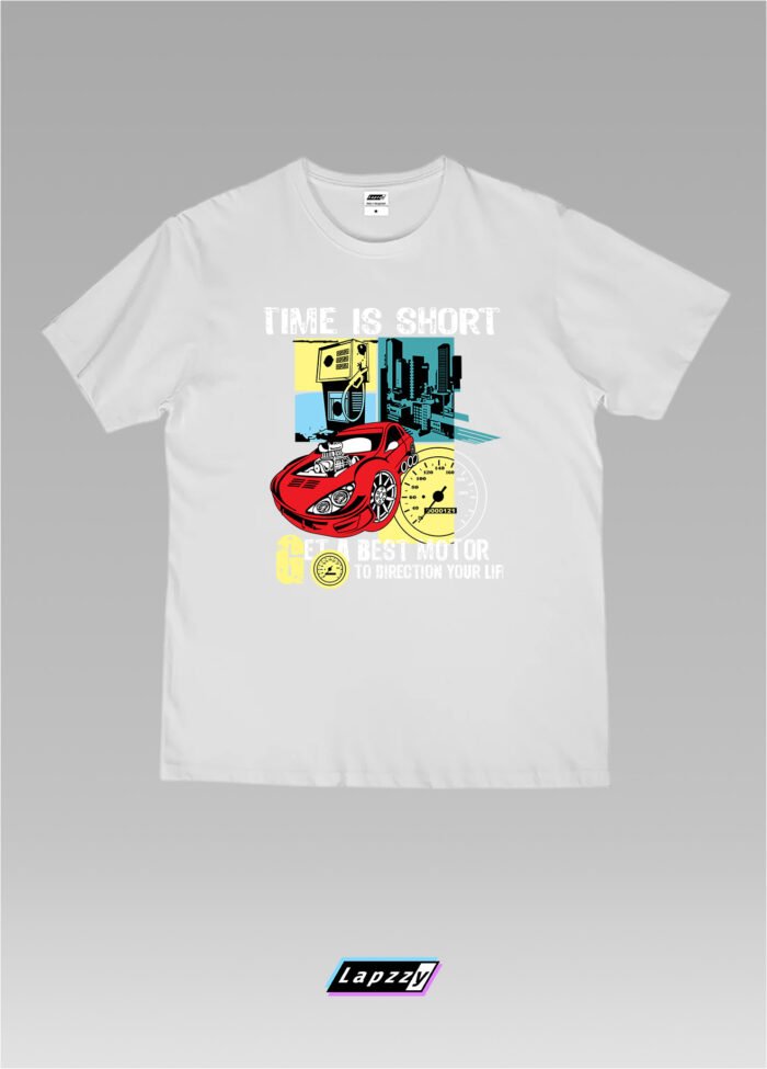 Time Is Short Unisex White Tee