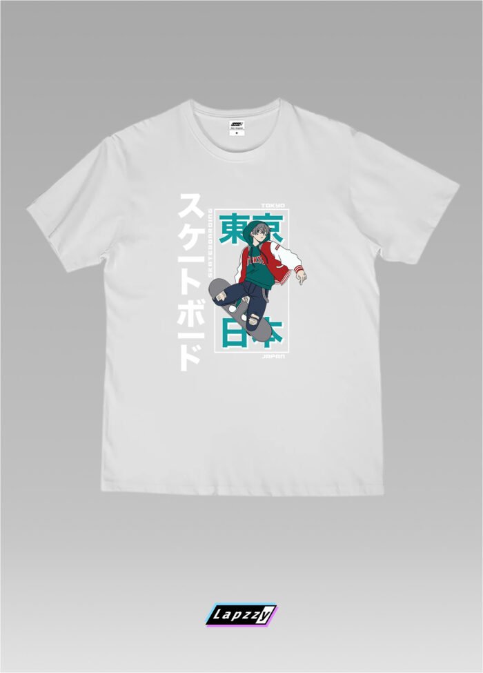 Tokyo Skate Unisex White Tee
