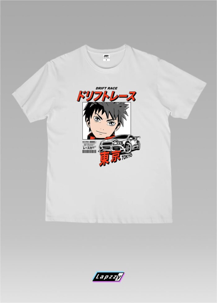 Tokyo Street Race Unisex White Tee