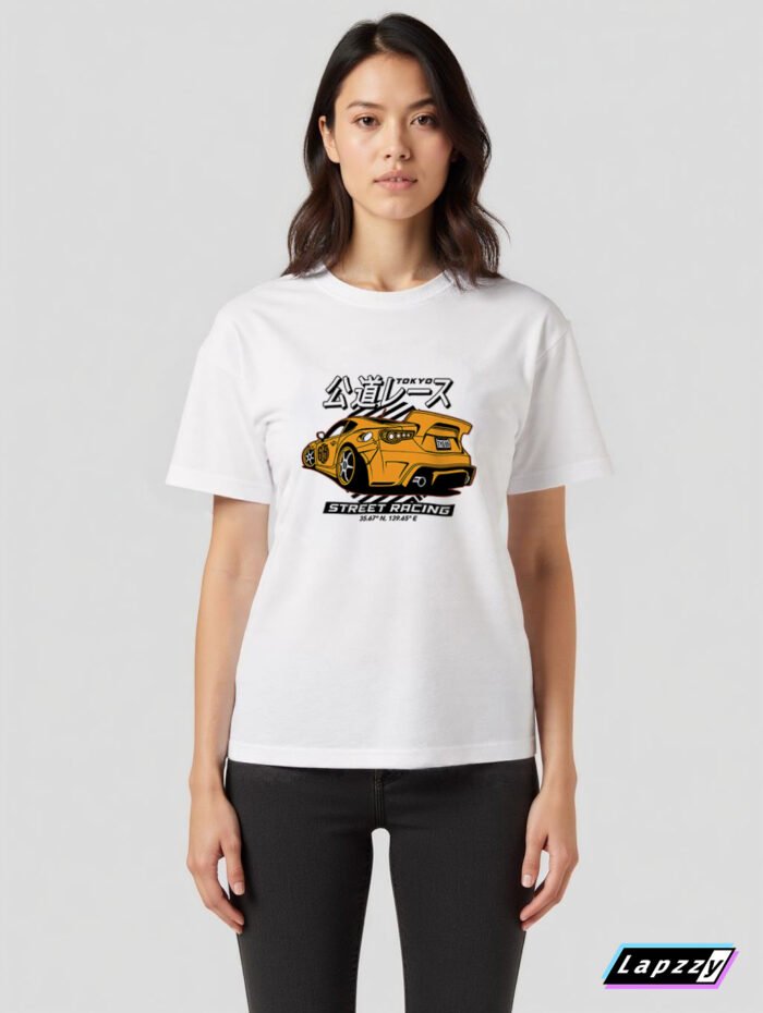 Tokyo Supra Street Racing Unisex White Tee