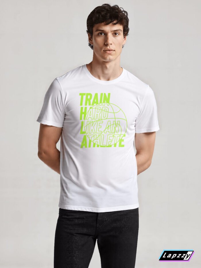 Train Hard Unisex White Tee