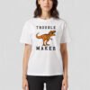 Troble Maker 96 Unisex White Tee