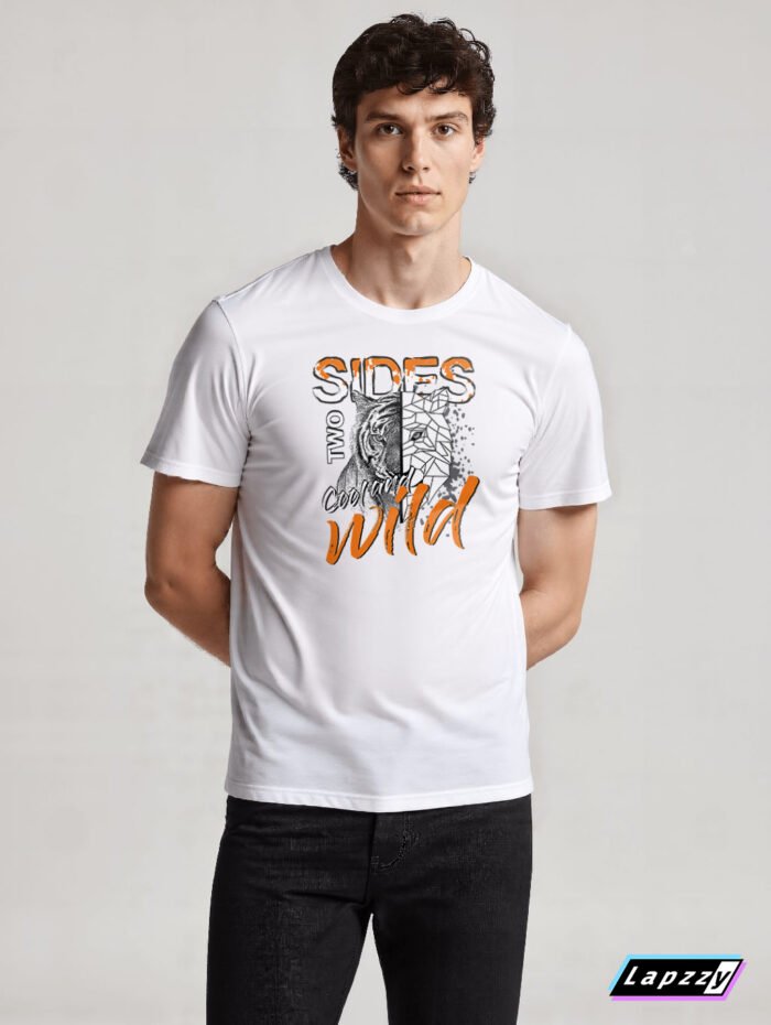 Two Sides Unisex White Tee