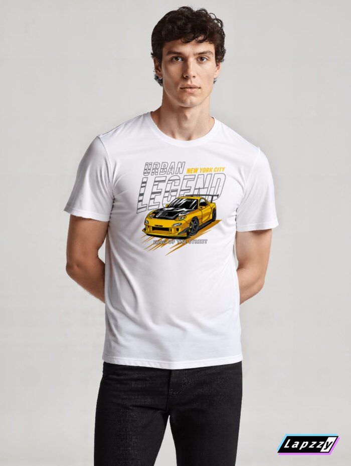 Urban Legend Car Unisex White Tee