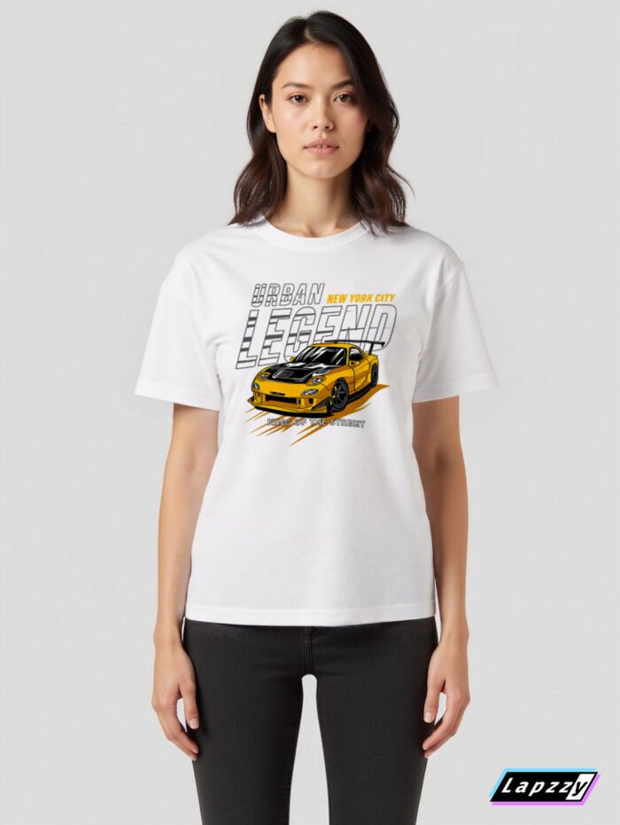Urban Legend Car Unisex White Tee